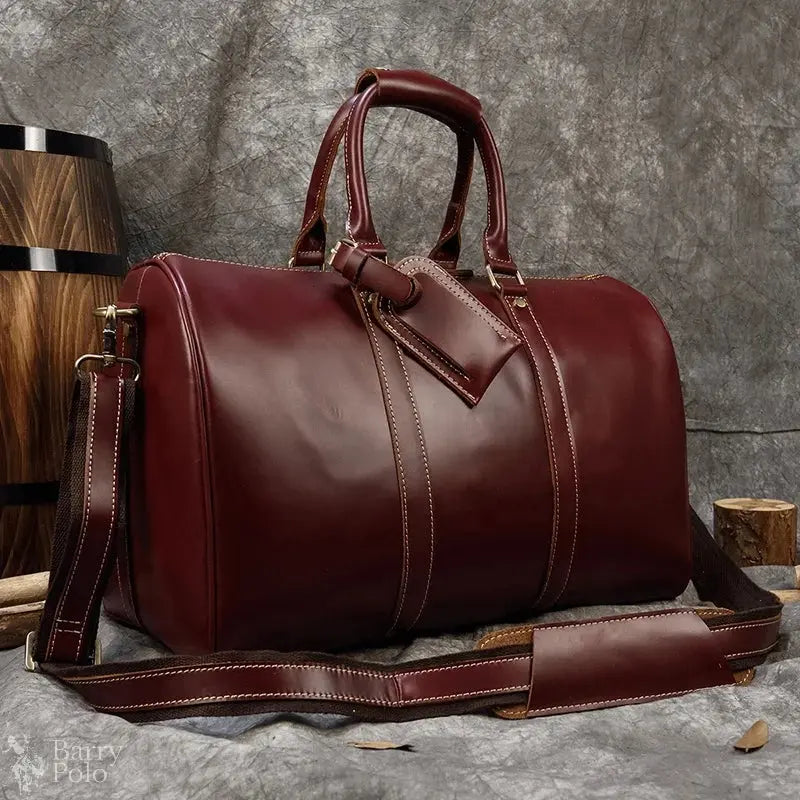 2024 New Fashion Brand Designer Business Trip Travel Bag For Man Outdoor Genuine Leather Duffle Bag Male Coffee Handbag Totes