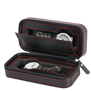 New Travel Dustproof Embedded Watch Box Zipper Portable PU Leather Storage Case Watch Display Box For Trips And Gift Storage Bag