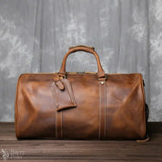 New Retro Male Carry-on Bag Europe And America Crazy Horse Leather Travel Bag Layer Cowhide Large Capacity Single Shoulder Bag