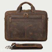 Barry Polo High-Quality Crazy Horse Leather Men’s Briefcase - 17" Laptop Bag Barry Polo