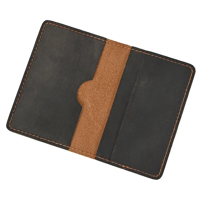 Vintage Leather Driver License Wallet Men Women Genuine Leather Slim Wallet Organizer Cover Male Female Minimalist Card Holder