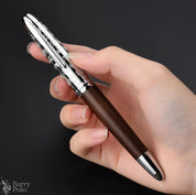 Retro Hongdian 6016 Natural Wood Fountain Pen Beautiful Oracle Cap EF/F Nib Brown Wooden Office Business Writing Ink Gift Pen