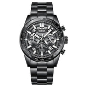 Mark Fairwhale 5880 Mens Watch Business Quartz Wristwatch Original Stainless Steel Chronograph Waterproof Watches for Men