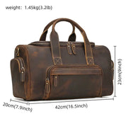 Barry Polo New Fashion Genuine Leather Men’s Travel Bag - Crazy Horse Crossbody Barry Polo