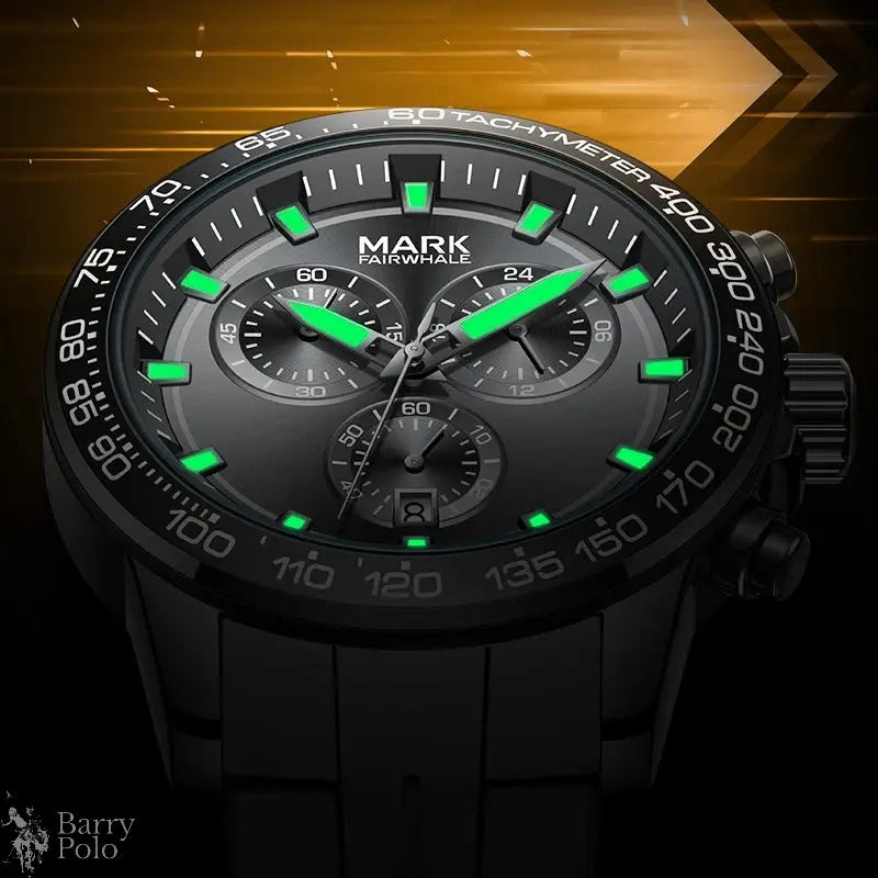 Mark Fairwhale 5016 Fashion Mens Watch New Quartz Wristwatch Waterproof Luminous Casual Steel Watches for Men with Box