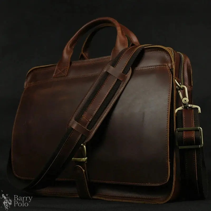 Luxury Genuine Leather Men Briefcase Business Bag Leather portfolio Laptop Bag Shoulder Messenger Bag male Document Office bag
