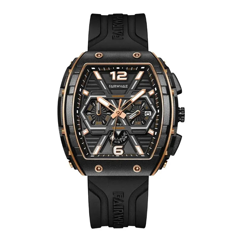 Mark Fairwhale 5560 Fashion Men's Quartz Watch Multifunction Calendar Luminous Casual Sports Watches for Man