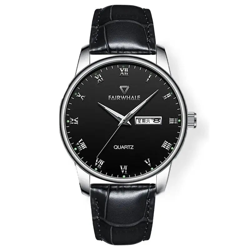 Mark Fairwhale 5450 Business Waterproof Watch Men Quartz Automatic Non Mechanical Watch Multi Function Week Calendar Man Watch
