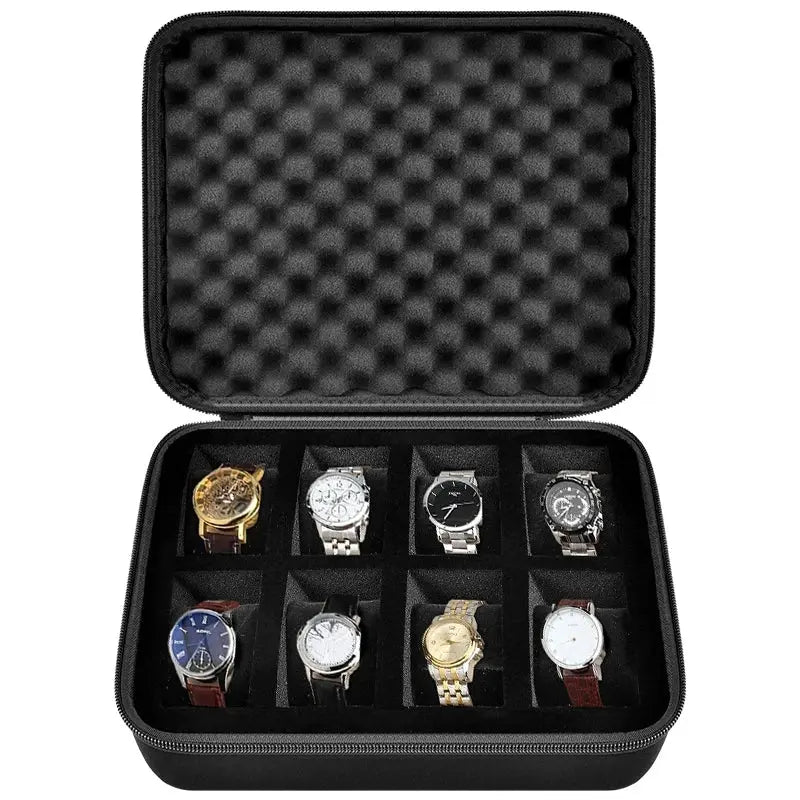 Men Watch Display Storage Case Fits All Wristwatches and Smart Watches up to 42mm