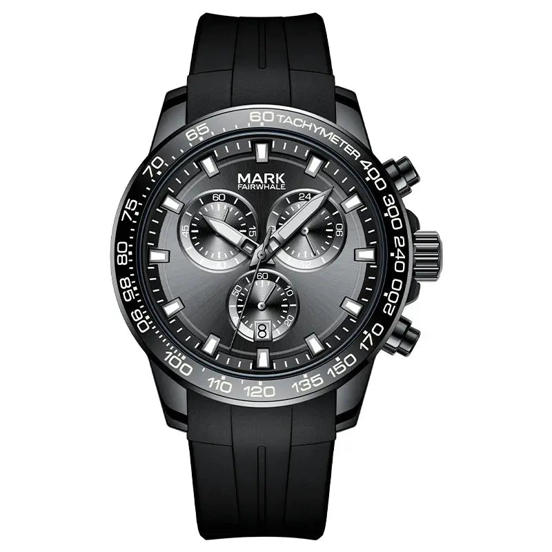 Mark Fairwhale 5016 Fashion Mens Watch New Quartz Wristwatch Waterproof Luminous Casual Steel Watches for Men with Box