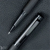 1 / 2 pcs Sleek Black Metal Gel Pen - Medium Point, Snap Cap, Ideal for Students & Business Gifts, Office Essentials-Black ink