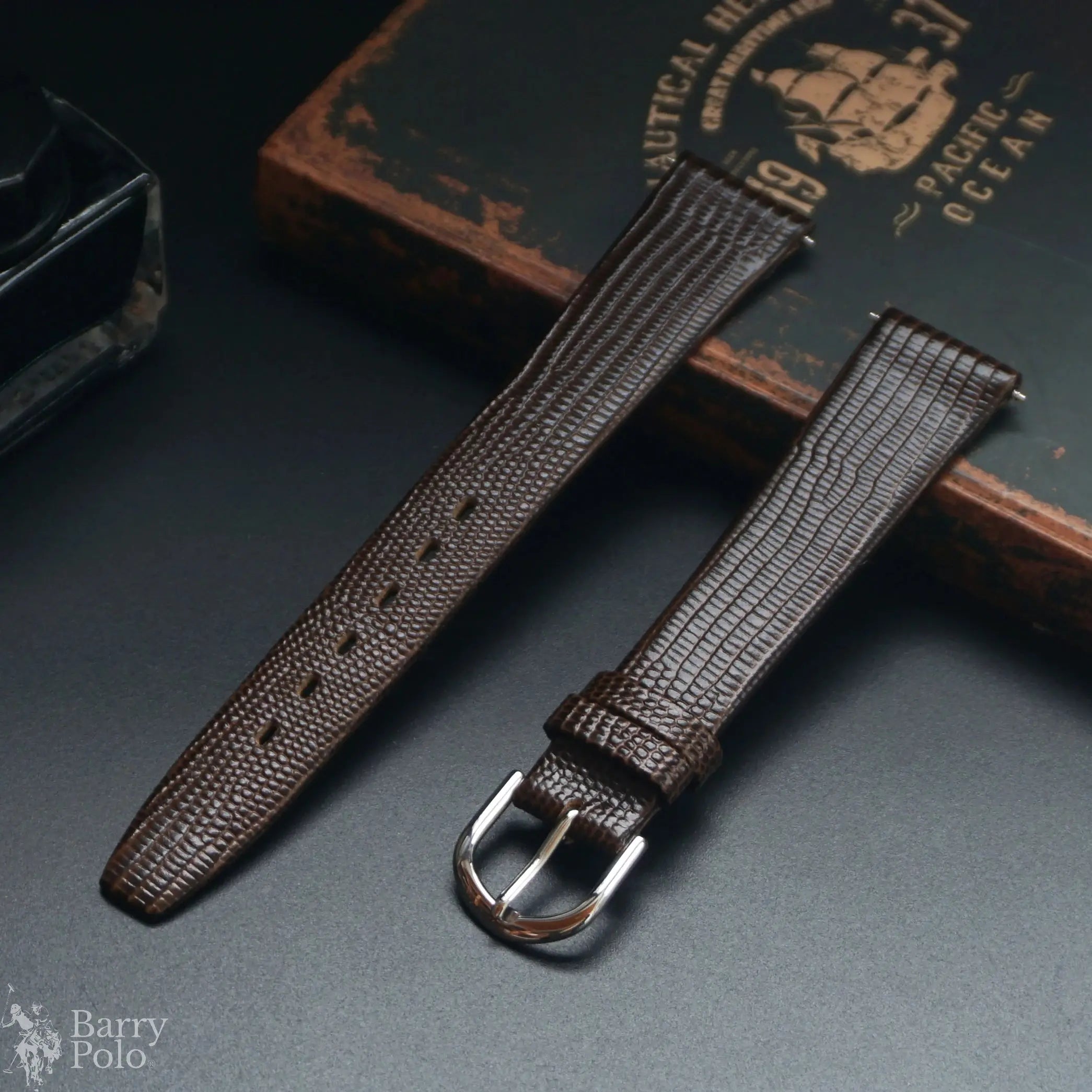 Vintage Lizard Embossed Calf Leather Watch Strap 12-21mm - Thin & Soft Barry Polo