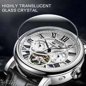MARK FAIRWHALE 6017  Fashion Automatic Watches Moon Display Year Multi Functional Waterproof Mechanical Watches for Man