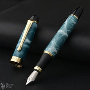 Luxury Long Knife Blade Tip Fountain Pen 3.0mm Nib Hand-polished Collectible  Pocket Design Portable Cute Pens Office Supplies