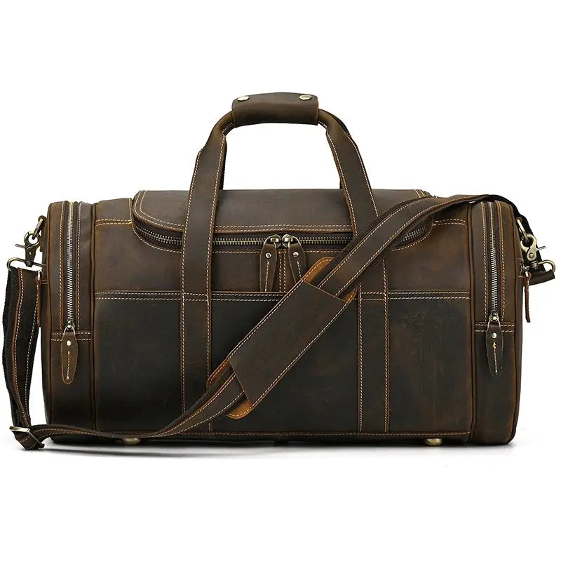 Barry Polo New Fashion Genuine Leather Men’s Travel Bag - Crazy Horse Crossbody Barry Polo