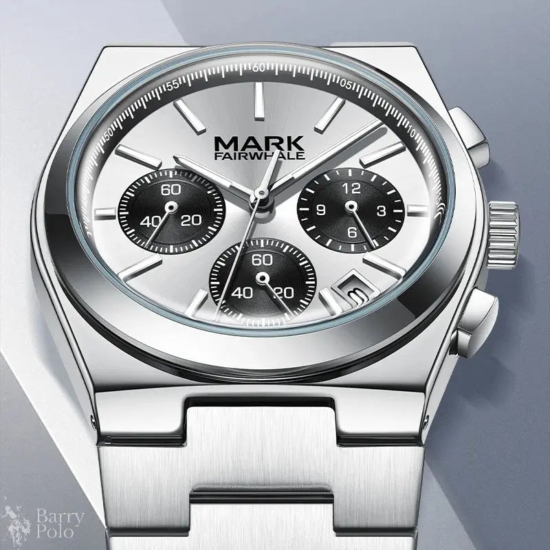 MARK FAIRWHALE 5170 Business Luxury Watches for Man Multifunction Chronograph Calendar Quartz Wristwatches Waterproof Men Watch