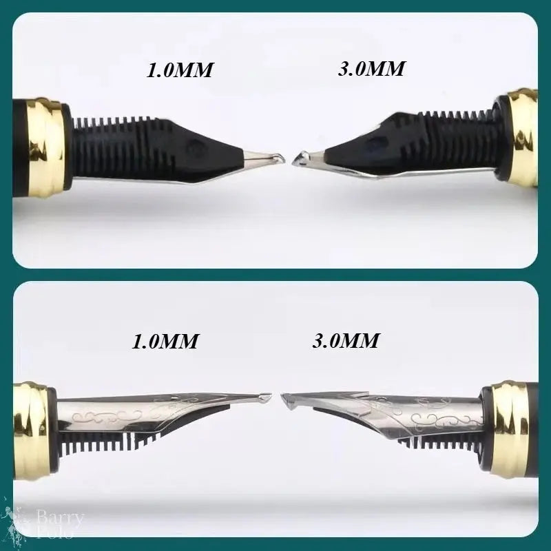 Luxury Long Knife Blade Tip Fountain Pen 3.0mm Nib Hand-polished Collectible  Pocket Design Portable Cute Pens Office Supplies