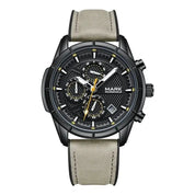 MARK FAIRWHALE Watches for Man 5024 Trend Brown High End Quartz Wristwatches MultiFunctional Date Luminous Waterproof Men Watch