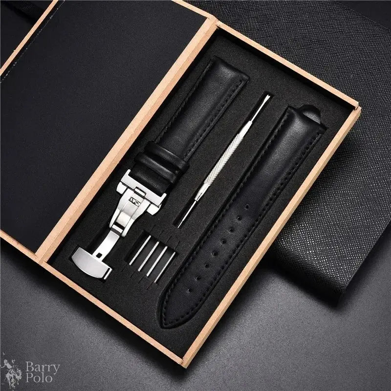 Barry Polo Genuine Leather Watchband 18-24mm - Elevate Your Style with Luxury Barry Polo