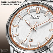 Mark Fairwhale 5038 Men's Luxury Quartz Sport Watch - Stainless Steel, Waterproof, Casual Elegance Barry Polo