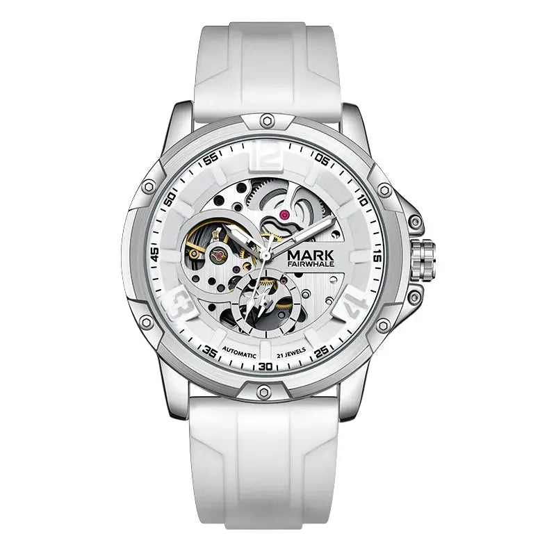 Mark Fairwhale 6019 Stainless Steel Business Luminous Waterproof Mens Watch Automatic Movement Mechanical Watches For Men