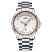 Mark Fairwhale Brand 5038 Mens Watches Stainless Steel Strap Casual Quartz Sports Wristwatch Luxury Waterproof Watches for Men