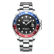Mark Fairwhale 5140 Men's Watch Luminous Business Date Rotating Timer Waterproof Fashion Stainless Steel Quartz Wristwatch