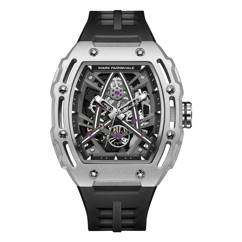 MARK FAIRWHALE 6650 Luxury Automatic Watch Tonneau Sport Waterproof Mechanical Movement Watches for Man