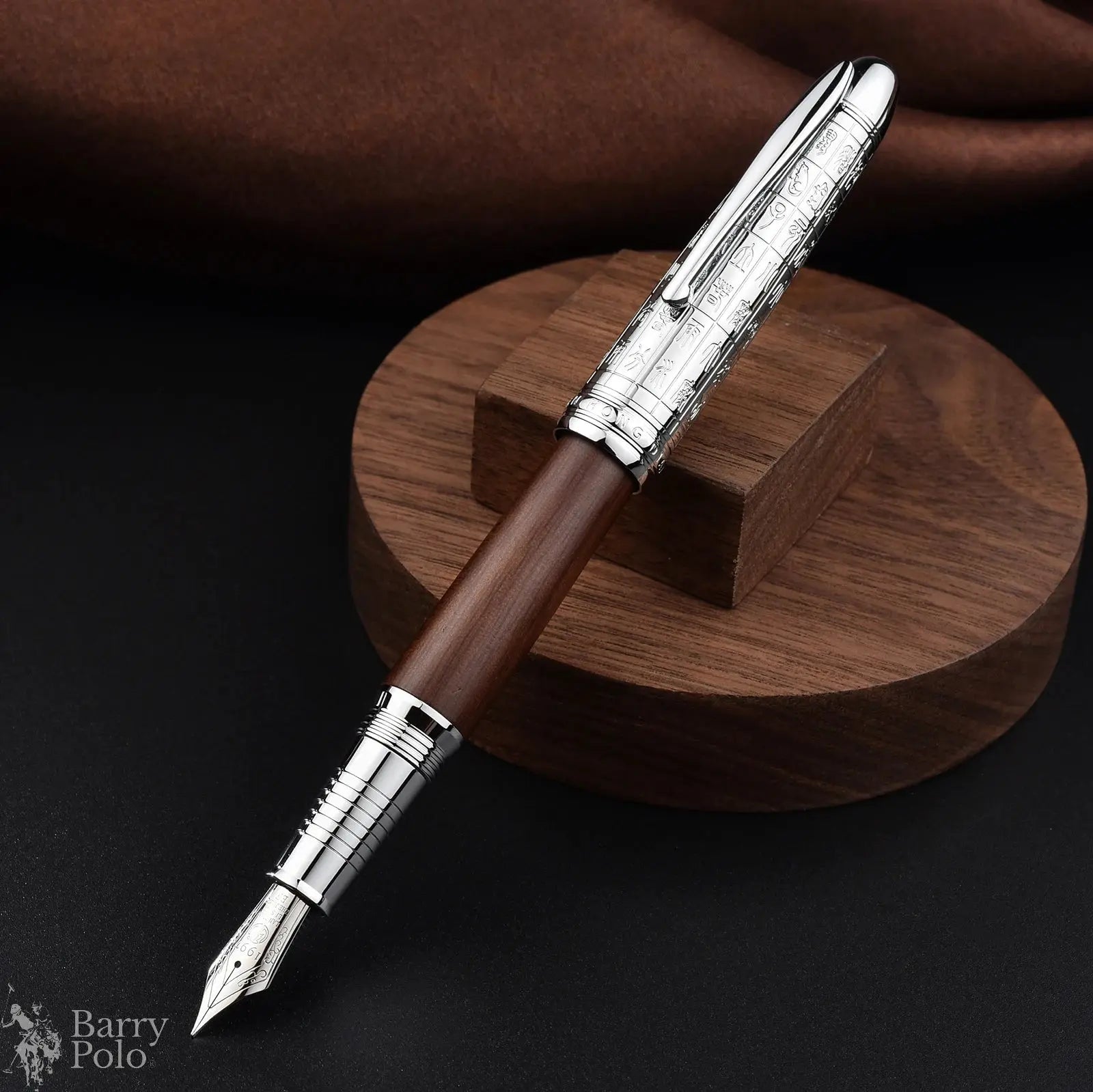 F Nib Brown Wooden Office Business Writing Ink Gift Pen