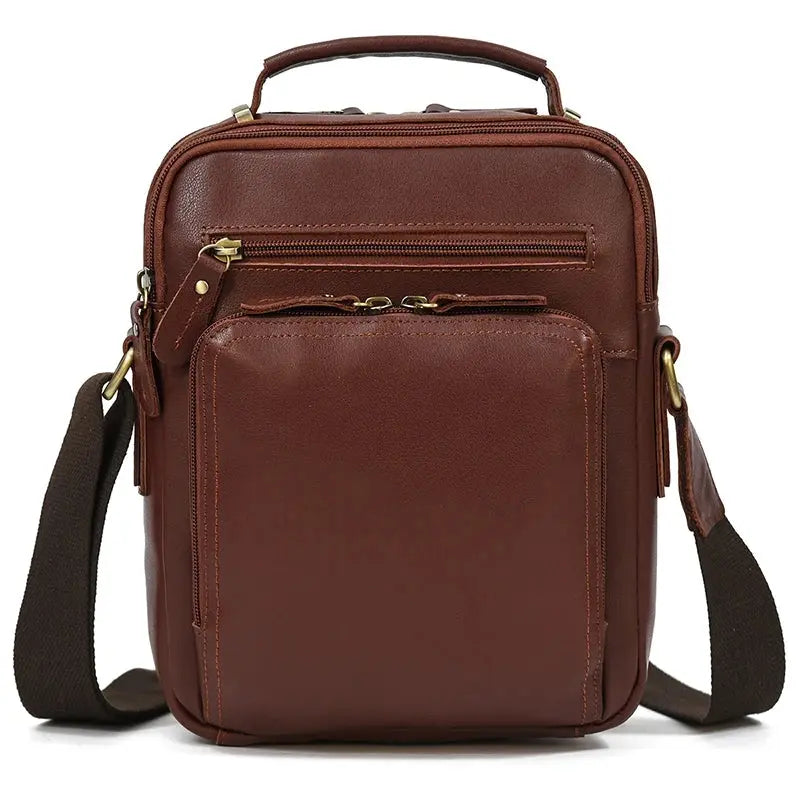 Newsbirds Leather Shoulder Bag Vintage Style Crossbody Bag Books School Bag Of Men Male Daily Messenger Bag Crazy Horse Skin