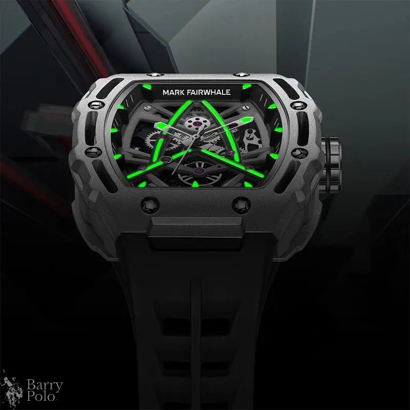 MARK FAIRWHALE 6650 Luxury Automatic Watch Tonneau Sport Waterproof Mechanical Movement Watches for Man