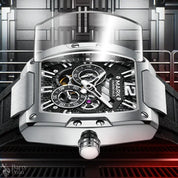 Mark Fairwhale Automatic Movement Men Watches Fashion Casual Sport Rubber Band Waterproof Mechanical Watch