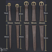 Vintage Lizard Embossed Calf Leather Watch Strap 12-21mm - Thin & Soft Barry Polo