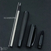 1 / 2 pcs Sleek Black Metal Gel Pen - Medium Point, Snap Cap, Ideal for Students & Business Gifts, Office Essentials-Black ink