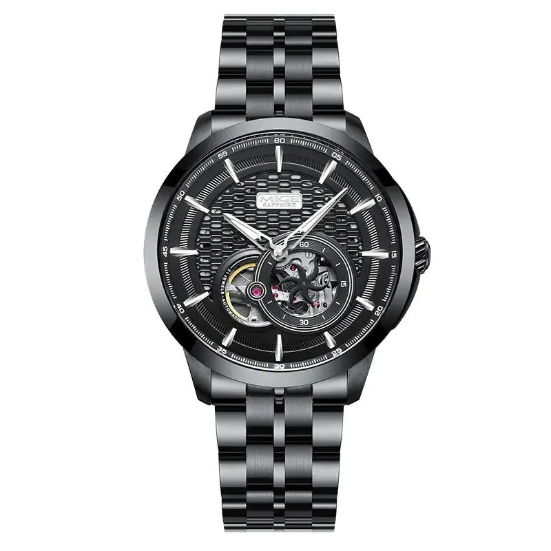 MIGE Original Miyota Skeleton Automatical Mechanical Watch for Men Waterproof Luminous Sapphire Stainless Steel men's Wristwatch