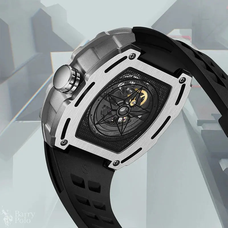 MARK FAIRWHALE 6650 Luxury Automatic Watch Tonneau Sport Waterproof Mechanical Movement Watches for Man