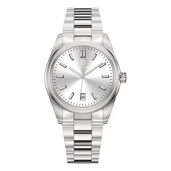 BARRY POLO Famous Stainless Steel Waterproof Luxury Custom Logo Black Men Quartz Watch in Wristwatch for Men