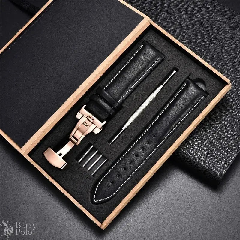 Barry Polo Genuine Leather Watchband 18-24mm - Elevate Your Style with Luxury Barry Polo