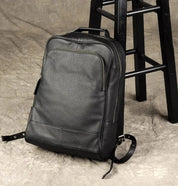 Barry Polo High Quality Leather Backpack - Black Men’s Daily Rucksack Barry Polo