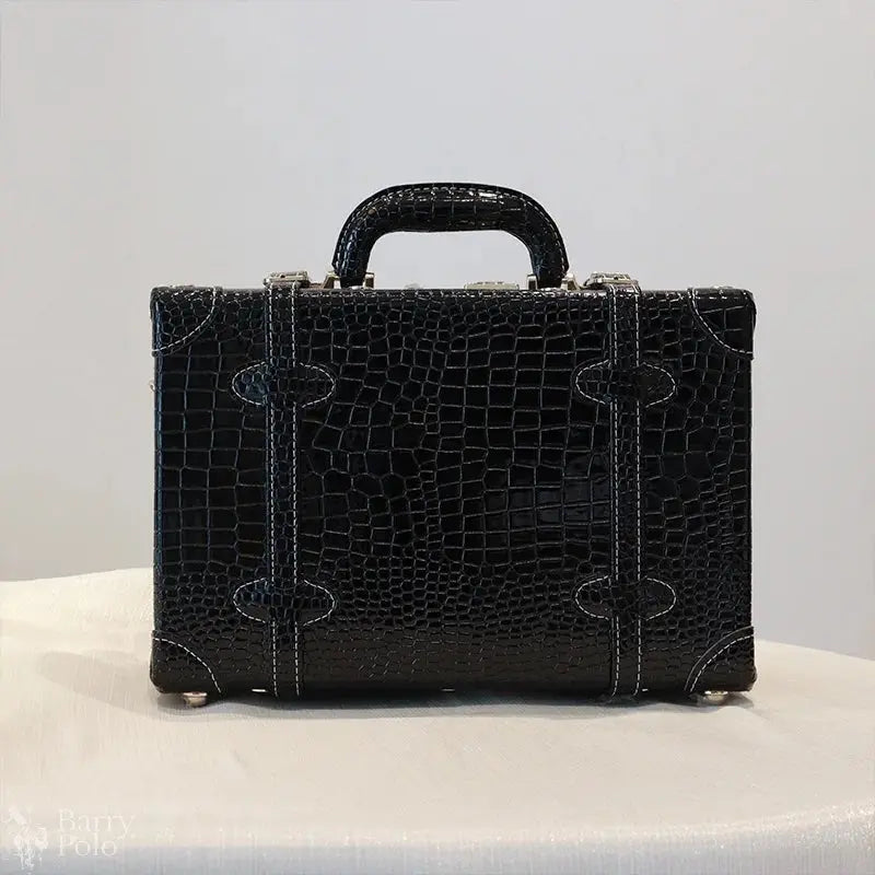 Barry Polo Retro British Hard Shell Suitcase Handbag - Password Protected Luxury Barry Polo