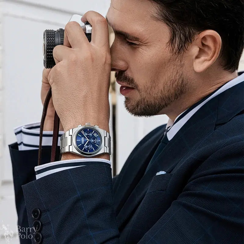 MARK FAIRWHALE 5170 Business Luxury Men Watch Multifunction Chronograph Calendar Quartz Wristwatches Waterproof Watches for Man