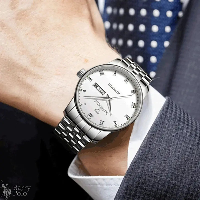 Mark Fairwhale 5450 Business Waterproof Watch Men Quartz Automatic Non Mechanical Watch Multi Function Week Calendar Man Watch