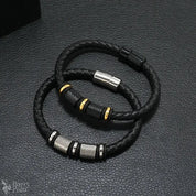 Barry Polo New Men’s Leather Romance Attract Magnetic Bracelet - Punk Gift Barry Polo