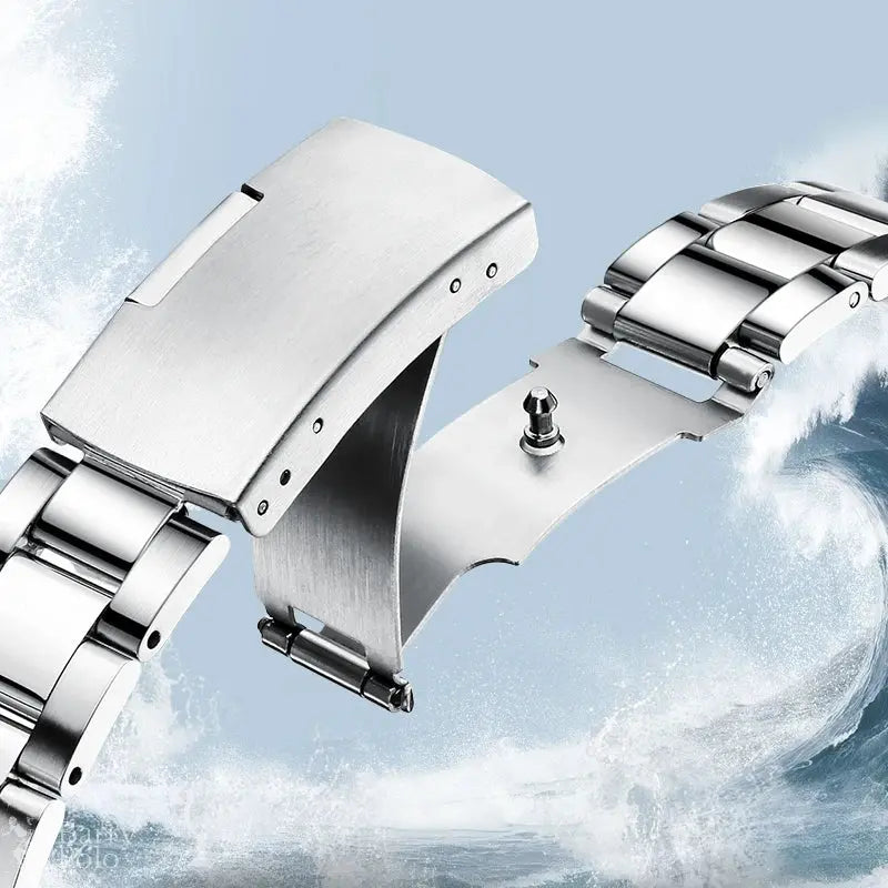 Mark Fairwhale 5140 Men's Watch Luminous Business Date Rotating Timer Waterproof Fashion Stainless Steel Quartz Wristwatch