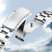 Mark Fairwhale 5140 Men's Watch Luminous Business Date Rotating Timer Waterproof Fashion Stainless Steel Quartz Wristwatch