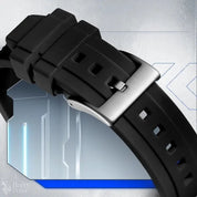 MARK FAIRWHALE New Tonneau Luxury Men Watch Automatic Movement Rubber Strap Date Waterproof Mechanical Watches for Man