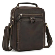 Newsbirds Leather Shoulder Bag Vintage Style Crossbody Bag Books School Bag Of Men Male Daily Messenger Bag Crazy Horse Skin