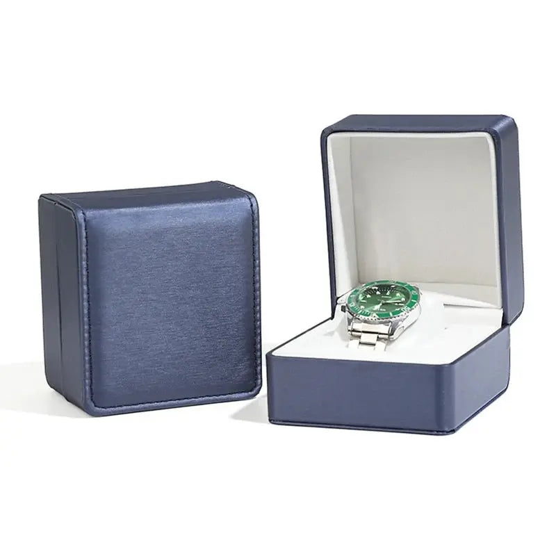 Single Wooden Wrist Watch Box PU Leather Watch Box Single Display Luxury Storage for Case For Wristwatches for Smart Wat