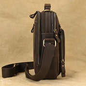 Newsbirds Leather Shoulder Bag Vintage Style Crossbody Bag Books School Bag Of Men Male Daily Messenger Bag Crazy Horse Skin