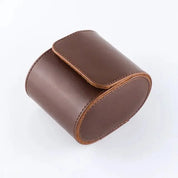1 Grid Single Watch Box Vintage Pu Leather Slots Flexible Bracket Holder Mechinical Quartz Watch for Business Travel Storage Man